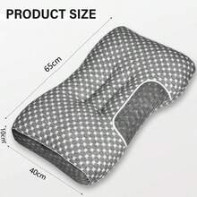 Cervical Memory Foam Pillow For Neck Pain Orthopedic Neck Pillow For Shoulder Pain Ergonomic Head Neck Support Pillow For Side/Back/Stomach Sleepers With Removable Cover (Grey) - Grey - View 8