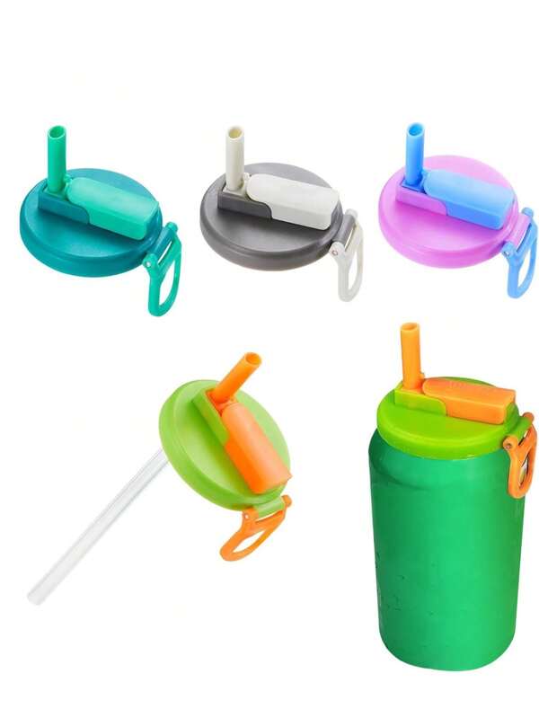 1 pieza Tapa reutilizable para lata de bebida con pajita de silicona, se adapta a latas con diámetro estándar, reutilizable para bebidas enlatadas, jugos, aguas saborizada, fácil de usar, evita derrames, apta para latas estándar, artículos para fiestas, regalos para amigos, regalos de cumpleaños, regalos del día de San Valentín