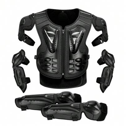 Traje de armadura para motociclista, proteção para pilotagem, armadura corporal para motociclista, equipamento de proteção para motociclistas com cotoveleiras, joelheiras, armadura para motocross, esportes ao ar livre, protetor de costas e peito, acessórios para motociclistas, presentes para motociclistas