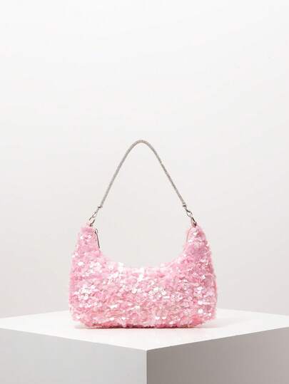 Sparkling Sequin Shoulder Bag, Sequin Bag, Party Dresses For Women, Premium Style Women's Handbag, Prom Bag, Prom Dresses For Women, Prom Accessories, Elegant Women's Bag, Wedding Items, Random Pattern Glitter Party Wallet