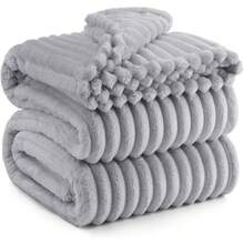 White Throw Blanket For Couch - GentleSoft Cozy Soft Blankets For Women, Cute Small Fleece Throws For Girls, Birthday Gifts For Women Mom, Fathers Day Decor Gifts, , 50x60 Inches - 淺灰色 - 查看 10