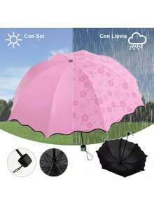 3 piezas Sombrilla Magica Grande De Bolsillo Protección Uv Paraguas Magico - Azul - Ver 2