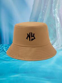 2-Pack Colorful Unisex NY Letter Pattern Couple Fisherman Hats, Suitable For Outdoor Travel, Beach Vacation, Sun Protection, Suitable For Festivals And Casual Fashion Matching, Best Halloween Holiday GiftMen's Sun Hat Summer Hat, Suitable For Summer Outdoor Activities Such As Hiking And Fishing