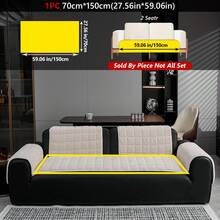 1 件简约绗缝天鹅绒沙发垫套，宠物友好且加厚 - 适合 1/2/3/4 座沙发，防滑客厅组合沙发套，宽松座垫套，可机洗