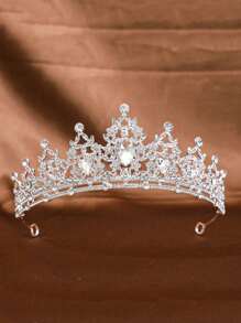 4pcs Teen Jewelry Set, Princess Necklace Set, Crown Necklace Set, Crystal-Grade Children Party Tiara, Luxury Crown Necklace Gift Box, Suitable For Weddings, Holidays, Galas