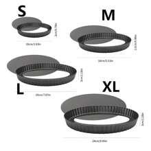 1 Peça/3 Peças/4 Peças, Assadeira de Pizza Anti-aderente, Forma de Bolo, Assadeira de Bolo de Pizza e Sobremesa, com Bottom Removível, Forma Redonda para Torta de Crisântemo, Assadeira de Merengue de Aço Carbono Reutilizável, Forma de Cozimento de Aço Carbono Durável para Forno