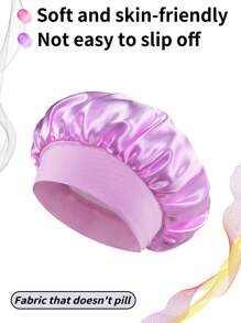 1 pièce / 2 pièces Nouvelle casquette de sommeil élastique à large bord en satin doux et respirant, style mode décontracté et confortable pour usage quotidien