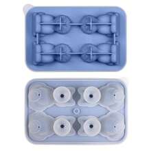 1pc 4-Hole Ice Cube Tray, Cute Cat Shaped Ice Maker, Reusable Ice Trays For Freezer, Flexible Silicone Ice Molds