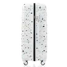 3-Piece Starry Sky White Luggage Set - 20" Carry-On With USB Port, ABS+PC Hard Shell, Spinner Wheels - Black and White - View 4