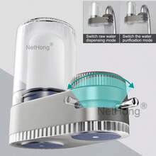 NetHong Kitchen Faucet Water Tap Purifier Home Faucet Multi-Stage Filtration Removable - Svart - Visa 4