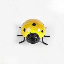 1 件/4 件全新迷你金属瓢虫甲虫栅栏挂件壁挂装饰品适用于户外庭院花园小雕像雕塑家居装饰