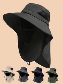 3 件套遮阳帽 + 袖套 + 围脖 男女款渔夫帽 UPF 50+ 布尼帽 可折叠防晒 徒步沙滩钓鱼 夏季