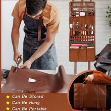 1Set Professional Leather Tooling Kit Leather Craft Tools Leather Working Kit With Custom Handbag Cutting Mats Engraving Punching Sewing Stamping Sanding Tools Leather Tools For Leather Working - 彩色 - 查看 8