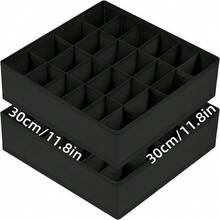 布艺抽屉整理盒，大容量家用内衣袜子收纳盒，防尘防潮，多隔层整理器 - 彩色 - 查看 2