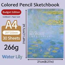 2pcs Sketchbook A4 Pack, 30 Blank Pages Sketchbook Watercolor Oil Painting Cover Artistic, Top Spiral Binding, Art Sketchbook, Drawing And Writing Paper, Suitable For Beginners - Sketching, Colored Pencil Drawing, Crayon Pen Drawing, Back To School Season Gift For Friends And Students, Christmas, Thanksgiving, And New Year's Gifts