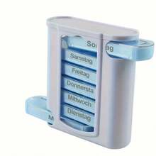 1pc 7-Day 28 Slot Drawer Type Pill Case, Detachable Pill Box, Portable Mini Medicine Storage Organizer, Transparent Colored Medication Box