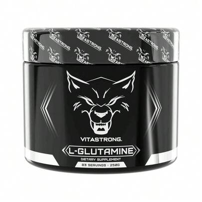Vitastrong Glutamine Powder 250g – 100% KYOWA Quality, Pure L-Glutamine For Post-Workout Muscle Recovery, Stimulates GH, Scoop Included