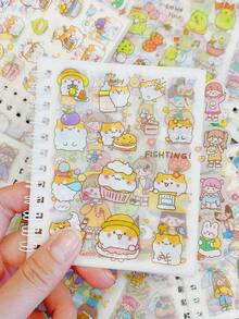 1张温馨日记贴纸，可自由裁剪，是剪贴簿的完美礼物（贴纸随机发送）