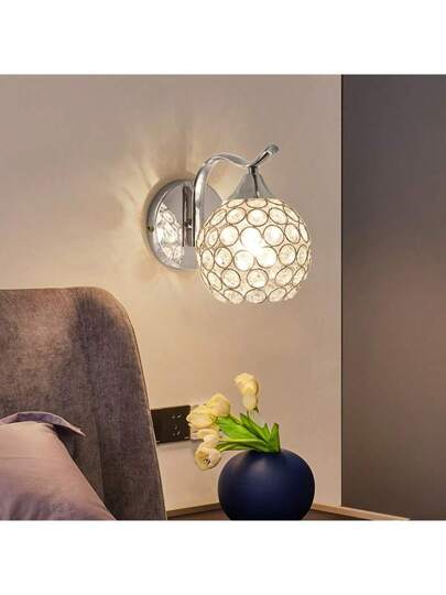 Pc Wand Lamp Bedside Verlichting LED, Minimalist Moderne Bedroom, Living Room, Hallway, Staircase, Nordic Luxe Crystal, Fixture (Bulb Not Included) view 5