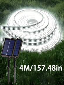 Outdoor Solar LED Lichtstreifen, dekorative Gartenbeleuchtung, wasserdichte Seilbeleuchtung, geeignet für Gärten, Parks, Wohngebiete, Höfe, Veranden, Pavillons, Weihnachten, Durchgänge, Häuser, Innenhöfe, Sonnenschutz, Dachtraufen Dekoration, Märchengärten, Heimdekoration, Weihnachtsdekorationen, 1200mAh