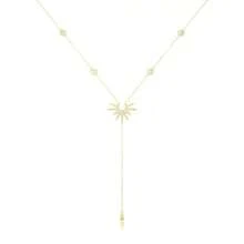 1 pieza Collar colgante en forma de Y, collares largos de oro y plata para joyería de mujer - Collar con colgante en forma de Y - Ver 4