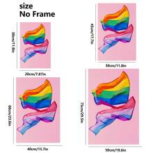 1 Piece,Pride Day LGBT Flag Photography, Modern Frameless Art Decoration Painting, Printed Posters Mural, Waterproof Canvas,Suitable For Home, Office, Bedroom, Living Room, Study, Bathroom, Bar, Wall Arts And Home Decoration, Is An Ideal Holiday Gift