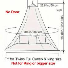 1 Pc Bed Canopy Mosquito Net, Bed Canopy For Kids Room Decor - Insect Protection Hanging Canopy For Adults, Babies, Outdoor Camping, Garden Protection, No Opening - Baby Blue - View 10