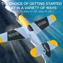 Aeronave con forma de águila controlada por control remoto de 2.4 Ghz, avión de 3 canales con modo de control remoto terrestre y aéreo, juguete de avión de combate apto para que niños y principiantes jueguen en interiores y exteriores, regalo de Navidad y cumpleaños