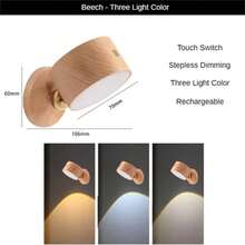 Wireless Wall Lamp With Magnet Modern LED Reading Light USB Powered Dimmer Fixture - Of Course - View 2