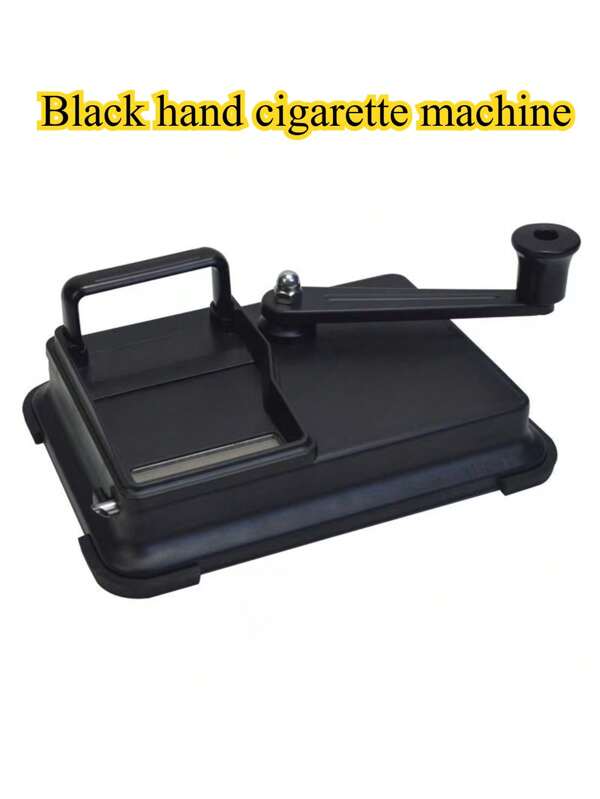 Máquina manual para enrolar tubos de cigarro de 8 mm com trilho duplo de 8 polegadas, estrutura de metal, cor preta, sem necessidade de energia