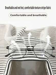 Women Casual Vacation & Commute Lovely Textured Stripe Contrast Button Zipper Pants, Summer Long Trousers