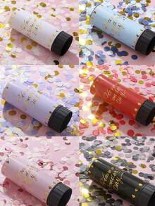 1pc Colorful Paper Confetti Popper, Multicolor Paper Confetti Hand-Held Twist Cracker, Party Decoration For Graduation, Wedding, Birthday, Graduation Ceremony, Anniversary, Gender Reveal Party, New Year, Mother's Day, Graduation Ceremony And Other Occasions