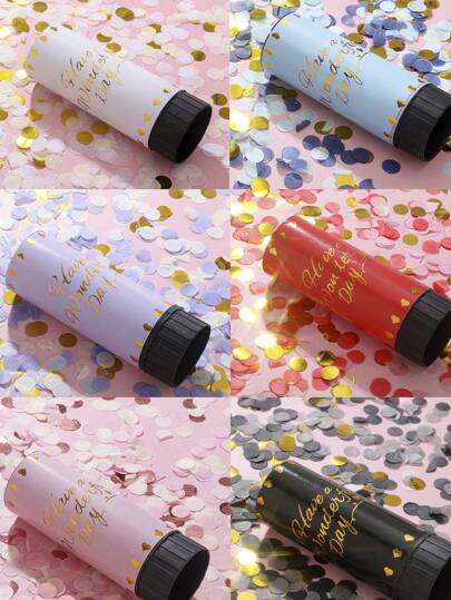 1pc- Confetti Poppers, Colorful Confetti Handheld Twist Gift Flower Tubes,Graduation Party Decorations,Party Decoration & Gift For Wedding, Birthday, Graduation, Anniversary, Gender Reveal Decorations,New Year Mother's Day Graduation
