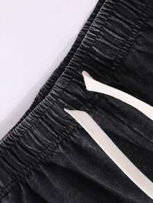 Twisted Teas Graphic Y2K Men's Printed Short Sleeve T-Shirt Set, Men, Ropa De Hombre, Men Shorts Set, Pantalones De Hombre, Shorts For Men, Graphic Tees Men - 黑色 - 查看 5