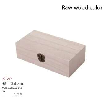 1pc Rectangular Wooden Storage Box, Vintage Style Wooden Gift Box With Flip Cover