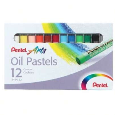 Giz Pastel Oleoso Oil Pastel Pentel 12 cores