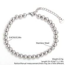 1pc Stretch Stainless Steel Bracelets Gold Sliver Color 2MM 5MM 8MM Stacked Ball Beaded Bracelet For Women Men Jewelry