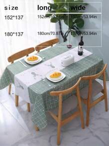 1 Peça Toalha de Mesa à Prova d'Água, à Prova de Óleo e Lavável de Estilo Nórdico com Estampa Floral para Mesa de Café, Produto Transfronteiriço