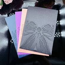 25 piezas de tarjetas de invitación con mariposas cortadas por láser, decoraciones para bodas, compromisos, matrimonios, bautizos y bautismos, tarjetas de felicitación, tarjetas de aniversario (excluye páginas interiores y sobres)