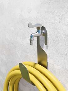 1pc Stainless Steel Flexible Hose Storage Rack Hook Pipe Holder, Wall Mounted For 30M 4 Inch Hose, Multi-Scene Use In Garden, Balcony, Garage, Yard