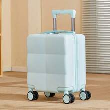 Equipaje de mano de 14 pulgadas, maleta de viaje personal ligera y duradera, compacta y con estilo, ruedas giratorias de 360°, esencial para viajar - Azul - Ver 6