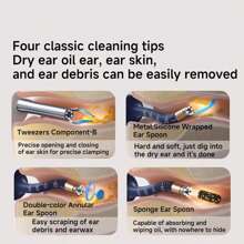 Bebird Earsight Plus Ear Wax Removal Tool Camera, Ear Cleaner With Flexible Wireless Ear Camera Otoscope, Painless Visual Ear Pick Tweezers Wax Remover, Portable Ear Cleaning Kit For Adults/Kids, Blue