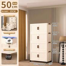 5/4/3/2/1 Layer Storage Cabinet, No Installation Required, Clothes Organizer Box, Plastic Folding Utility Storage Cabinet - Multicolor - View 26