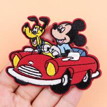 Disney 1pc Disney Mickey, Minnie, Donald Duck, Daisy Duck Fabric Applique Patch, DIY Decorative Accessories For Bags, Clothes Summer, School