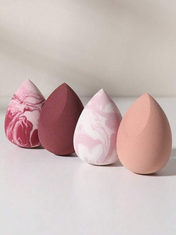 4 Stücke Make-up-Schwamm, geeignet für Creme & Puder Concealer, lose Puder Make-up Applikator