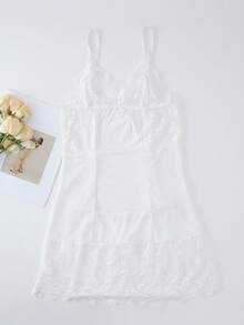 Conjunto de lingerie sexy de renda e malha feminina, estilo europeu e americano, 2 peças, para usar como camisola, camisola ou parceira sedutora, Rave