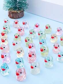 10 Stück Mini Glitzer-Enten, bunte kleine Harz-Enten, DIY Tierdeko für Zuhause; Auto-Dekoration; Aquarium; Blumentopf-Deko. Geeignet für Hof- und Gartendekoration, Geschenke, für Puppenhaus, Miniaturgarten, Aquarium-Dekoration (zufällige Farbe)