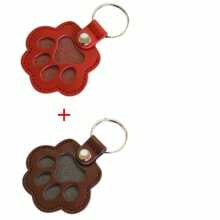 Cute Dog Paw Keychain, Cartoon Pet Hair Storage Leather Case Portable Pet Hair Memorial Keychain Pendant