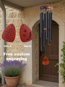 (Customized) Outdoor Large Wind Chimes, Memorial Wind Chimes, Soothing Tones, Large Aluminum Wind Chimes, Outdoor Soothing Melody Wind Chimes, Suitable For Mothers, Colleagues, Bosses, Teachers, Nurses, Friends, Retirement Happy Gifts, Farewell Gifts, Zen Yoga Garden Courtyard Decoration