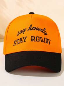 Gorro holgado casual con estampado de letras de moda para hombre